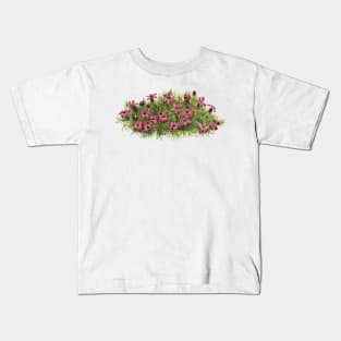 pink flowers, Moss Campion Kids T-Shirt